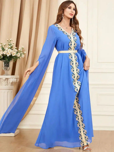 Kaftan Kleid Blau